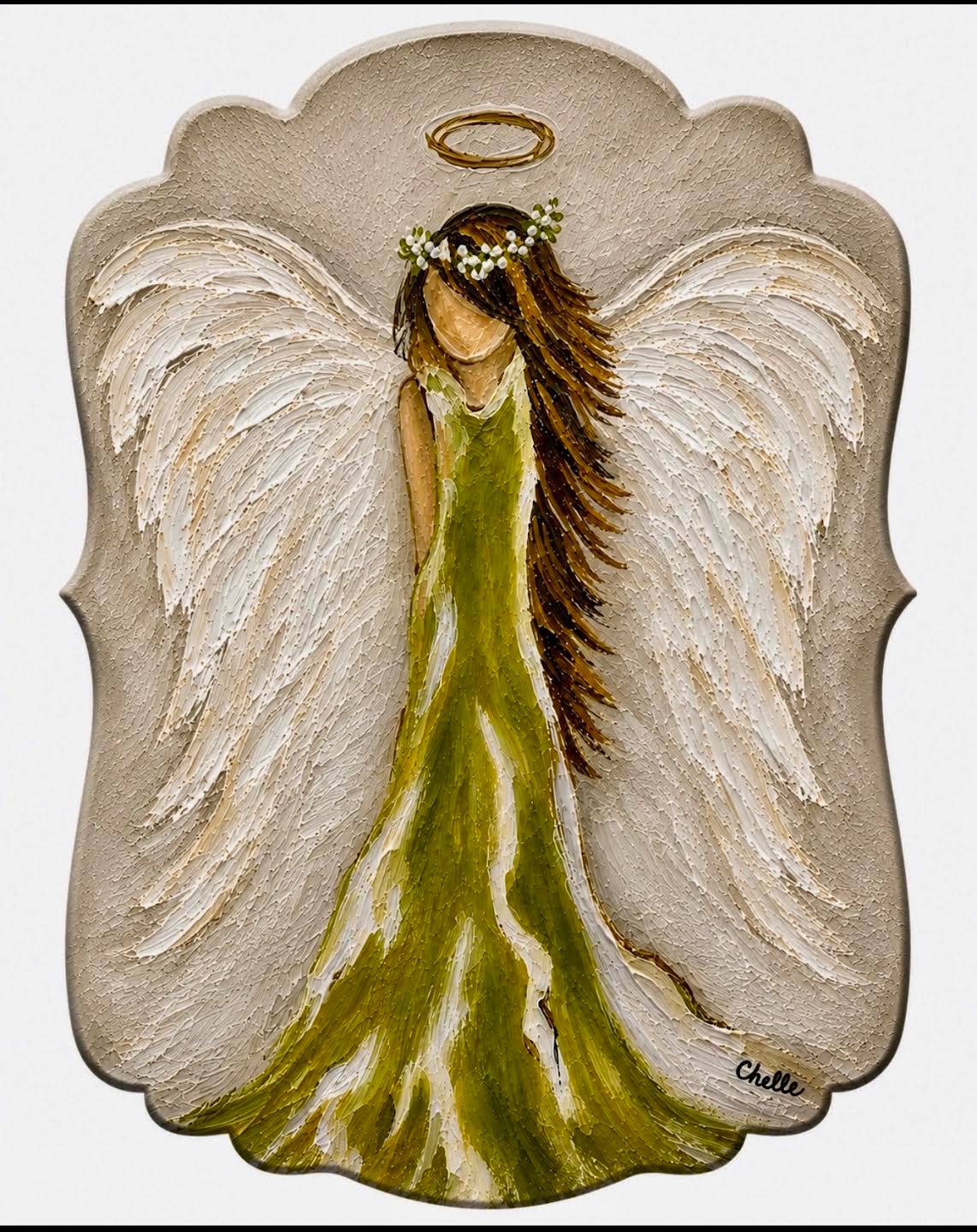 Angel in Green Christmas Ornament