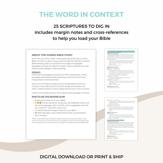 The Word in Context Guided Study