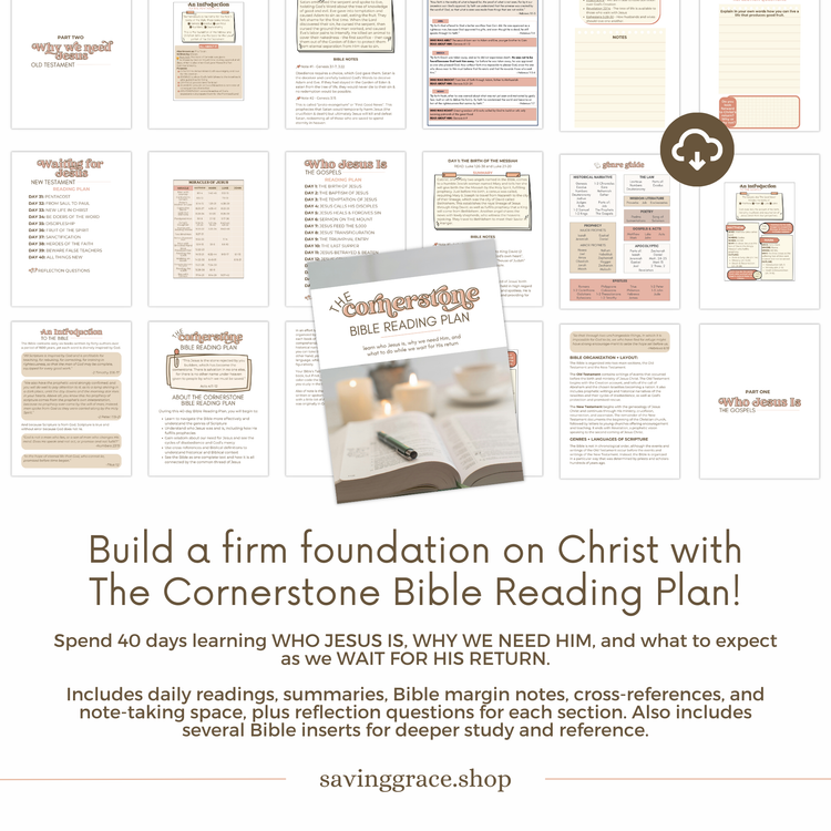 The Cornerstone 40-Day Bible Reading Plan + Workbook