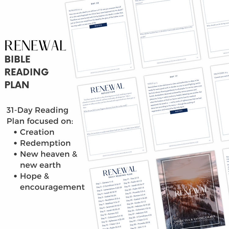 Renewal 31-Day Bible Reading Plan + Workbook