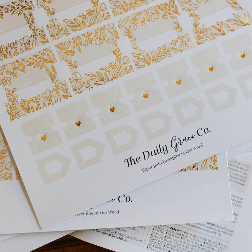 Gold Foil & Cream Bible Tabs