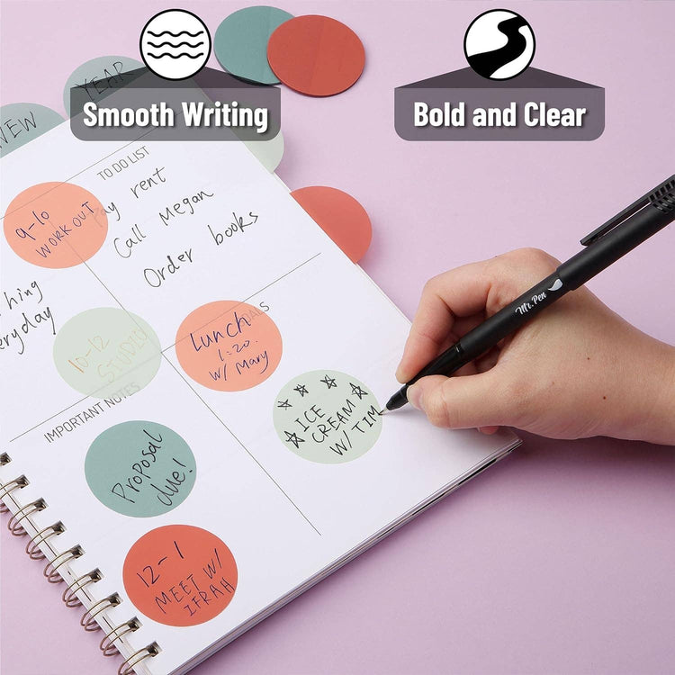 Mr. Pen Black Fineliner Pens 4-Pack