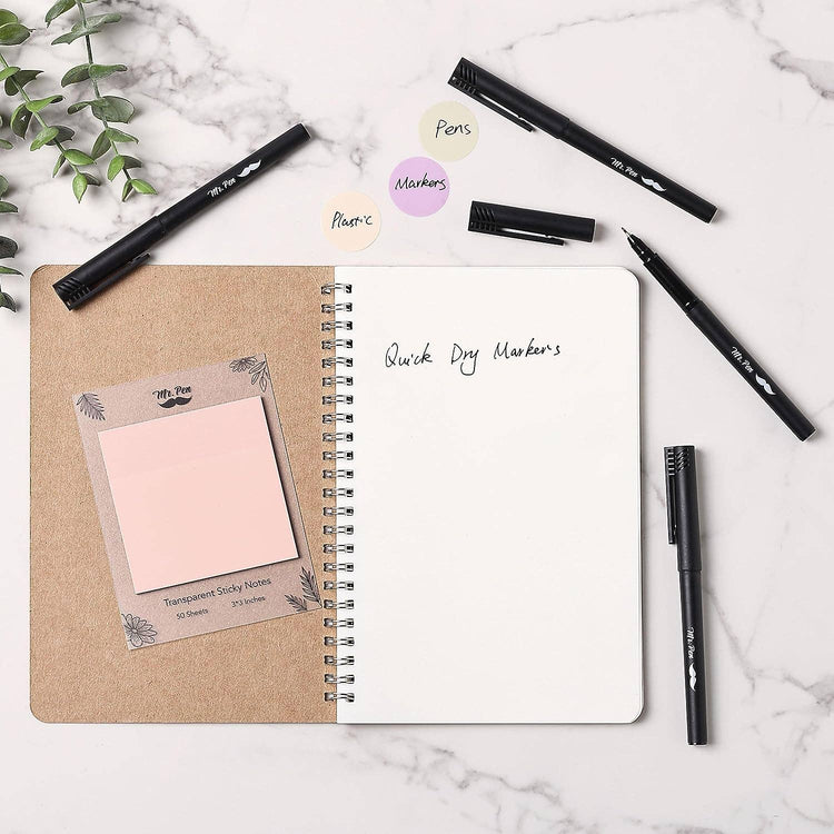 Mr. Pen Black Fineliner Pens 4-Pack