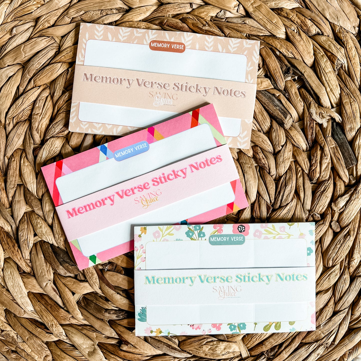 Floral Memory Verse Sticky Notes