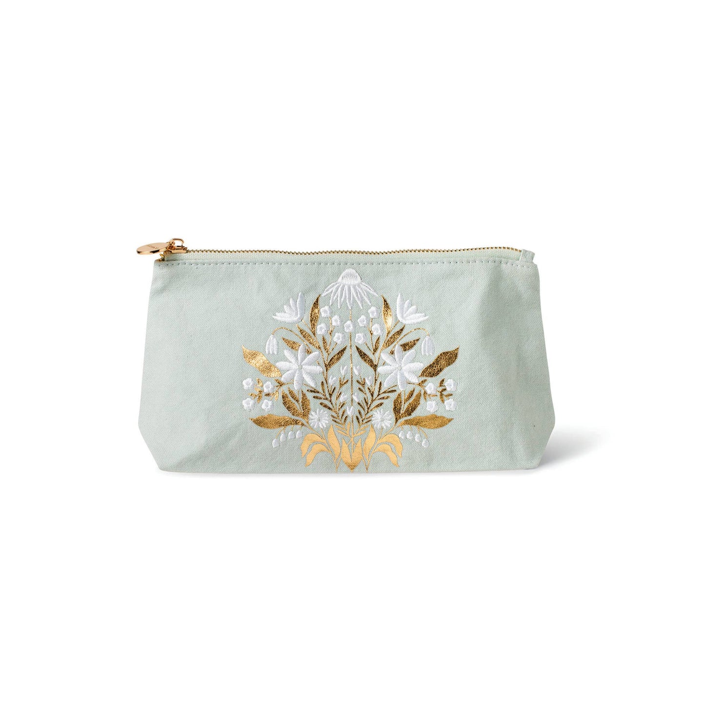 Flower Canvas Zipper Pouch