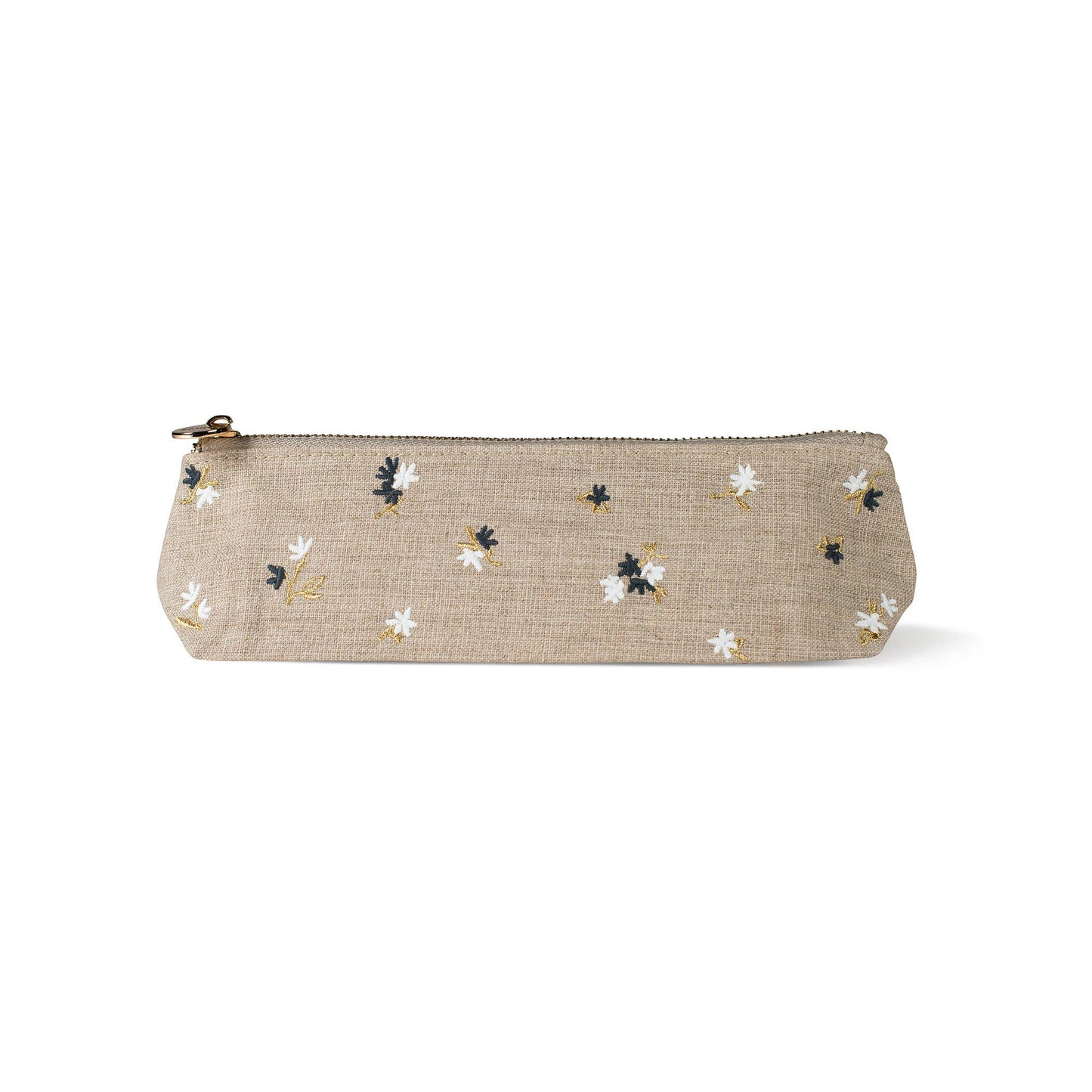 Gold Floral Pencil Pouch
