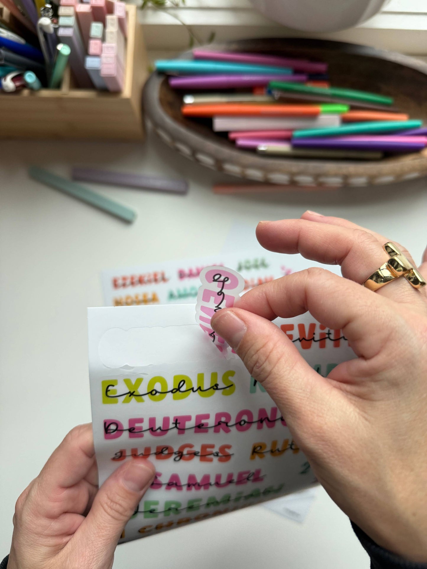 SUMMER VIBES Books of the Bible Header Sticker Labels