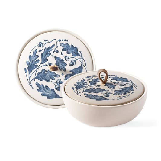 Blue Leaf Trinket Box