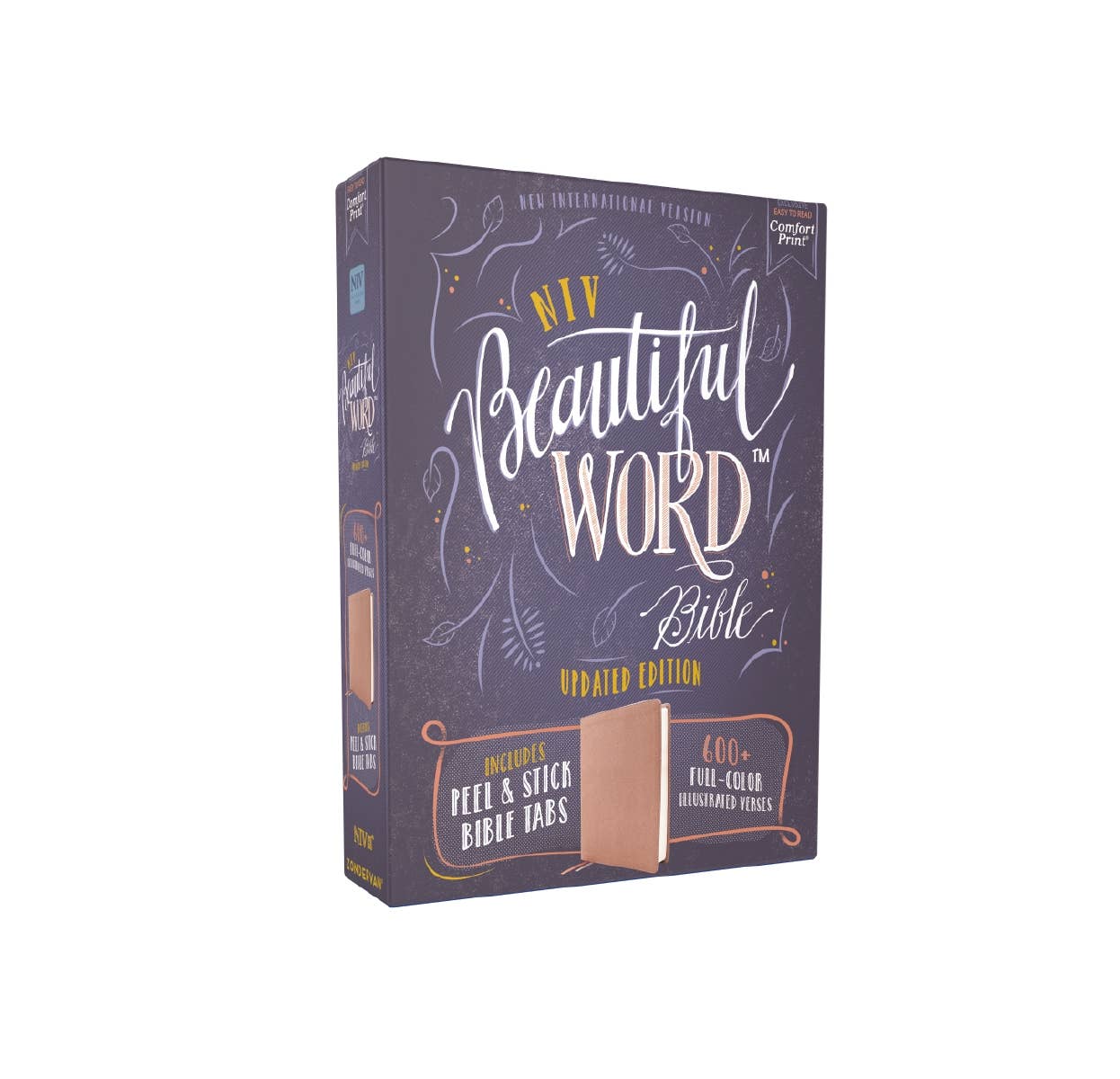 NIV Beautiful Word Bible Peel/Stick Tabs Leathersoft Pink