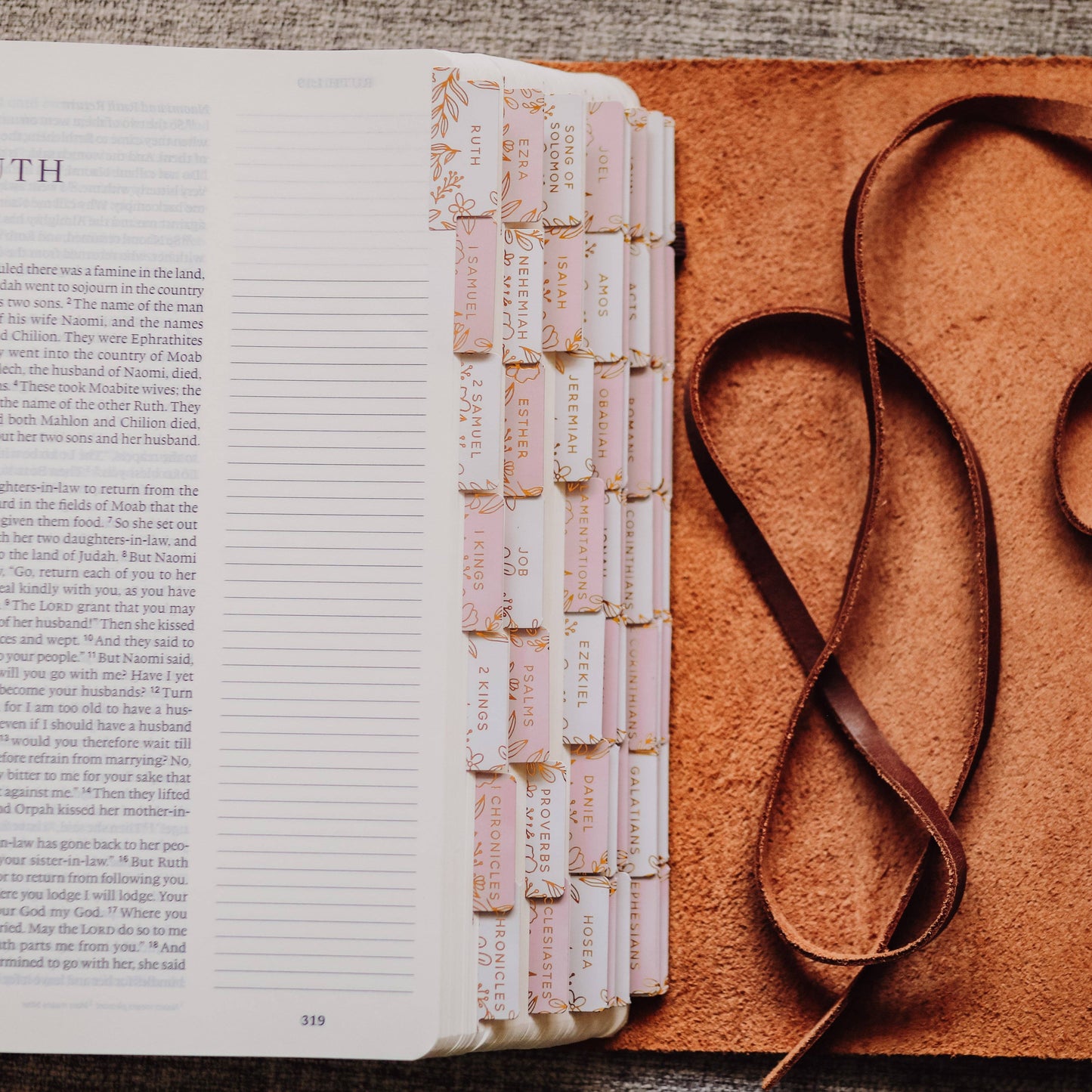 Gold Foil & Dusty Pink Bible Tabs