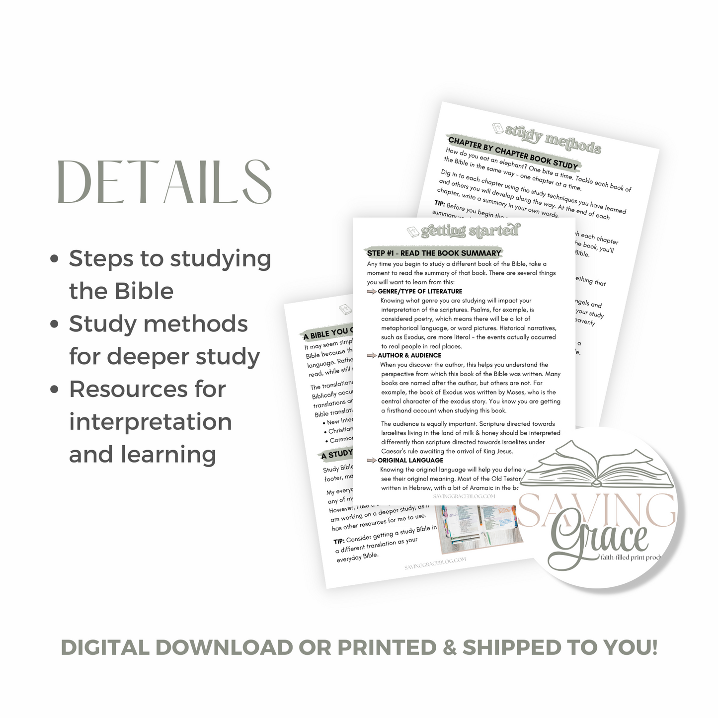 How to Study PRINT & SHIP Resource Bundle