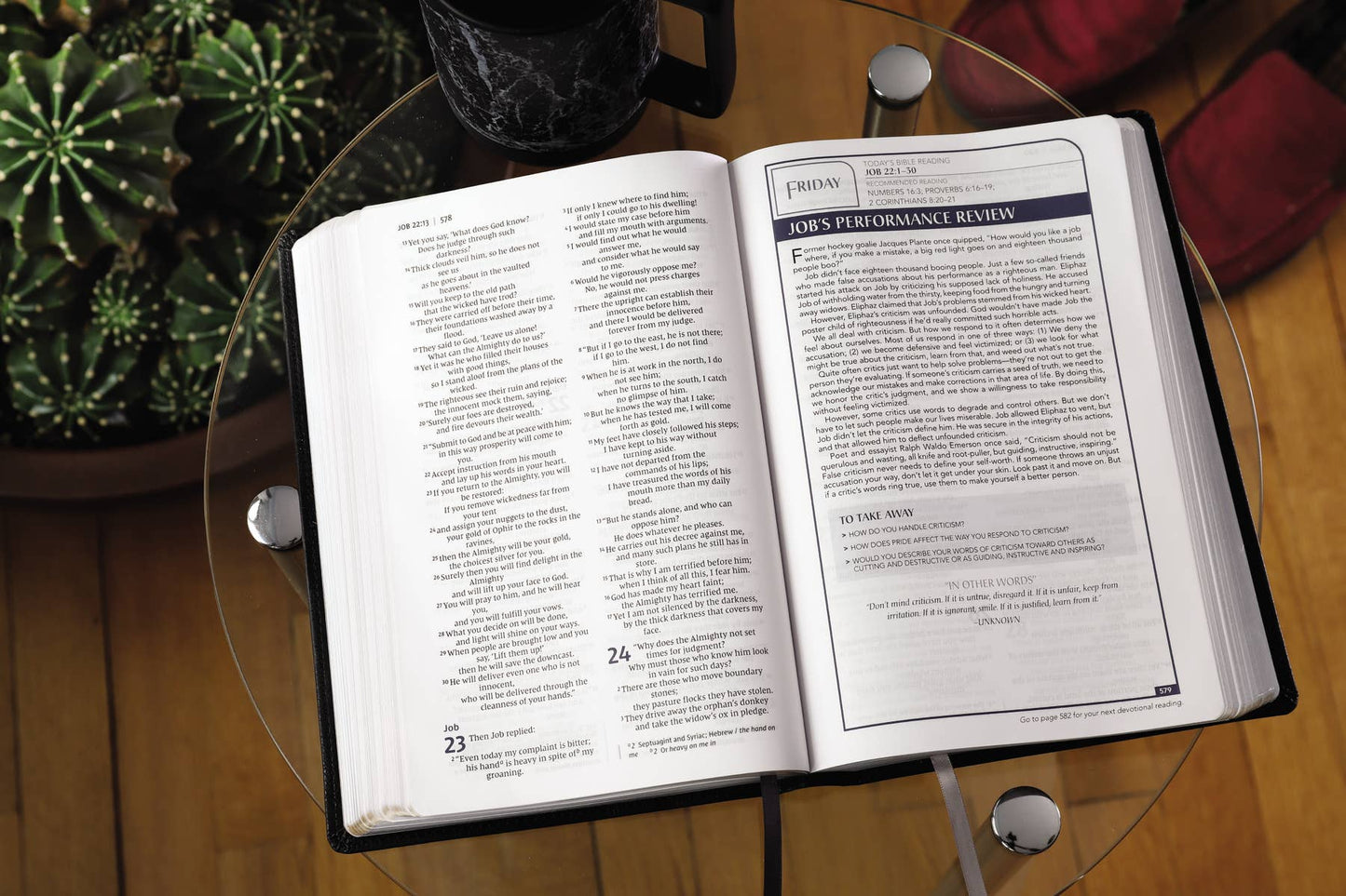 NIV Men's Devotional Bible, Large Print, Leathersoft Black