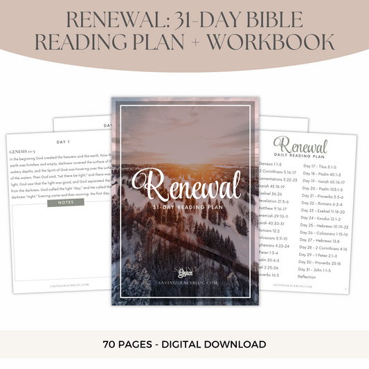 Renewal 31-Day Bible Reading Plan + Workbook