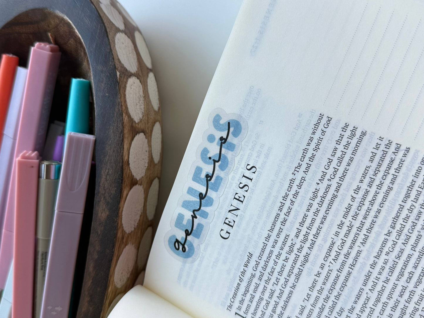 NATURE AT NIGHT Books of the Bible Header Sticker Labels