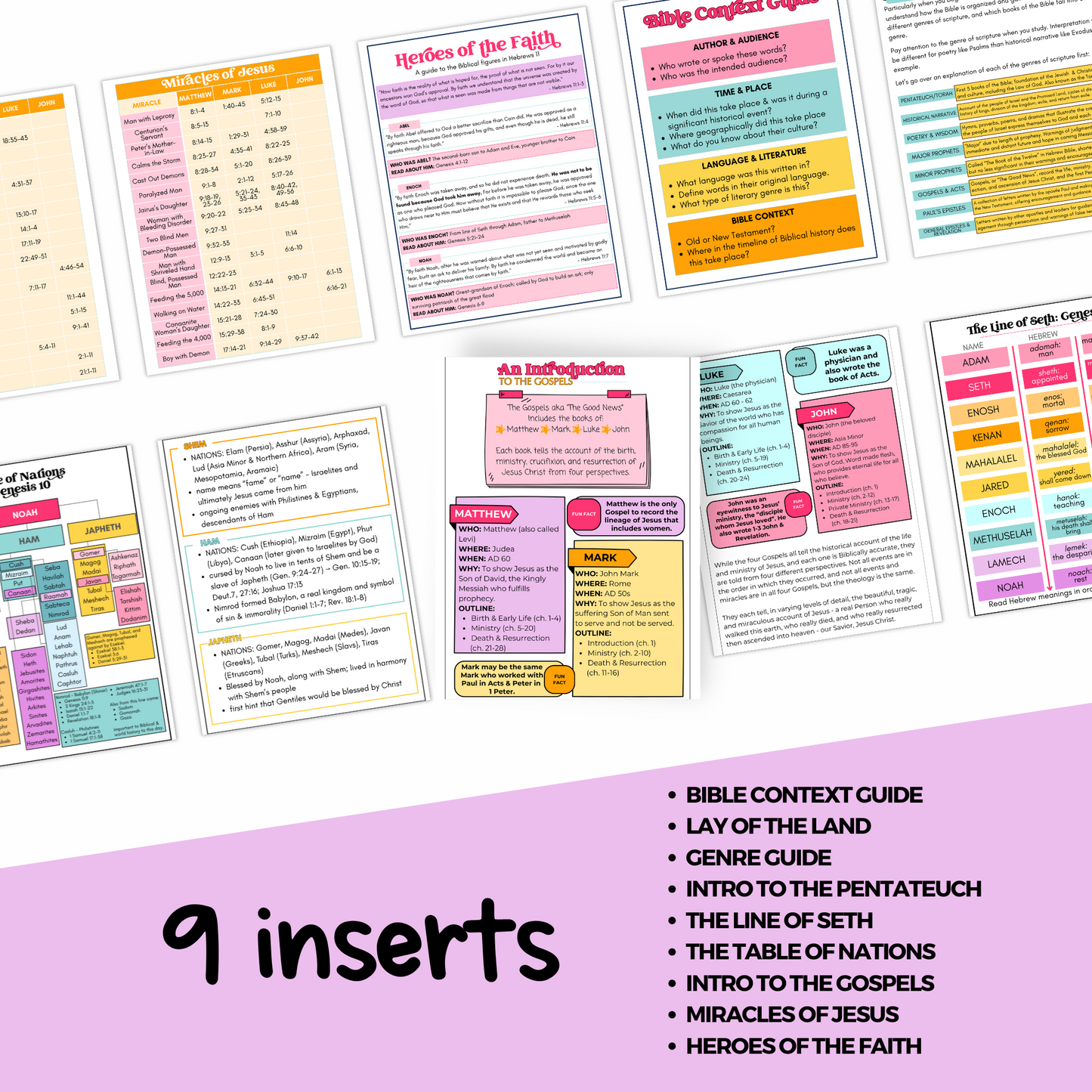 Bright Bible Inserts