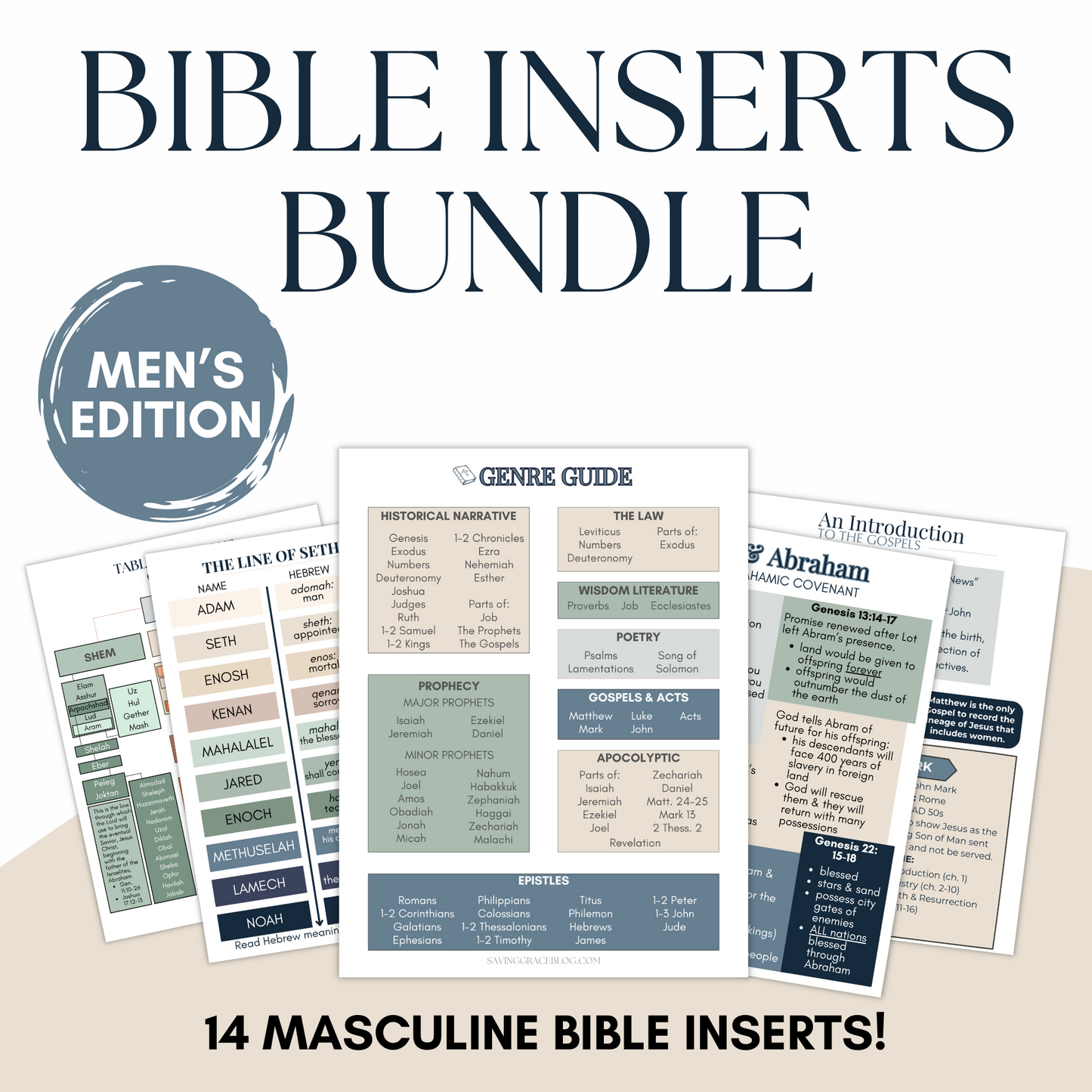 Men's Bible Inserts