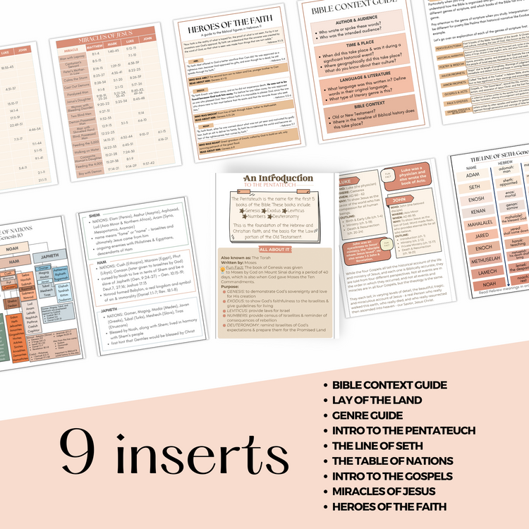 Boho Bible Inserts