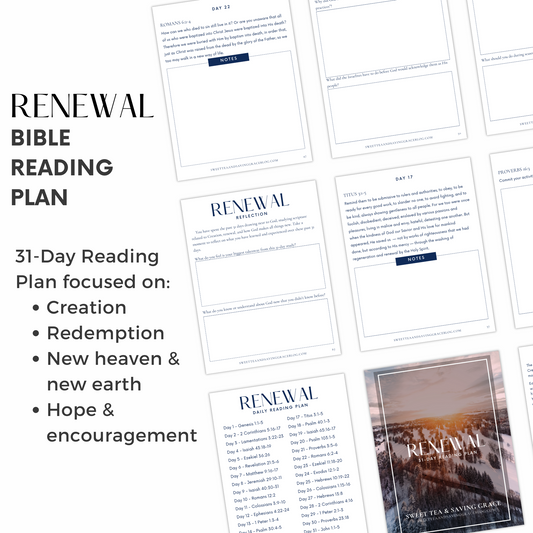 Renewal 31-Day Bible Reading Plan + Workbook