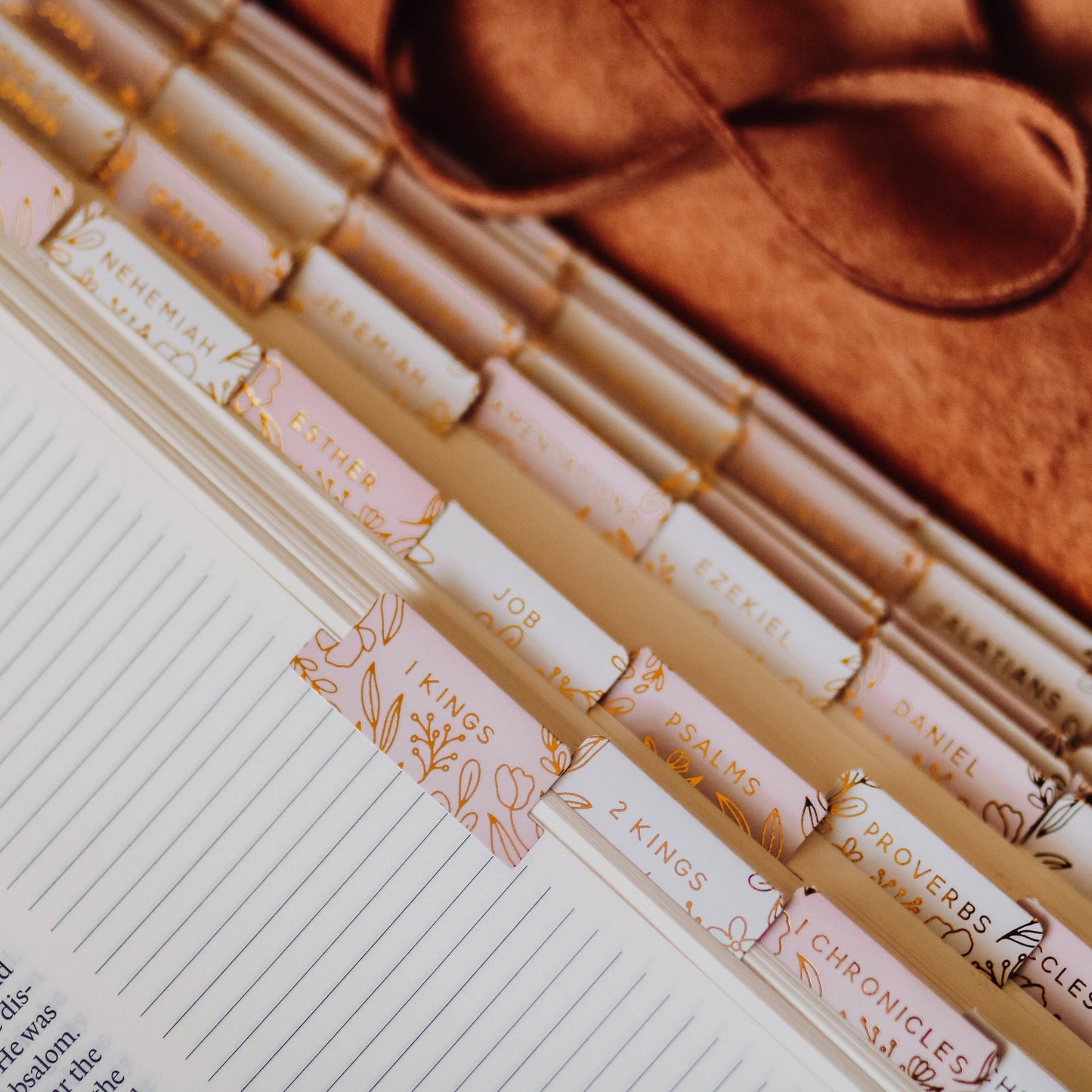 Gold Foil & Dusty Pink Bible Tabs