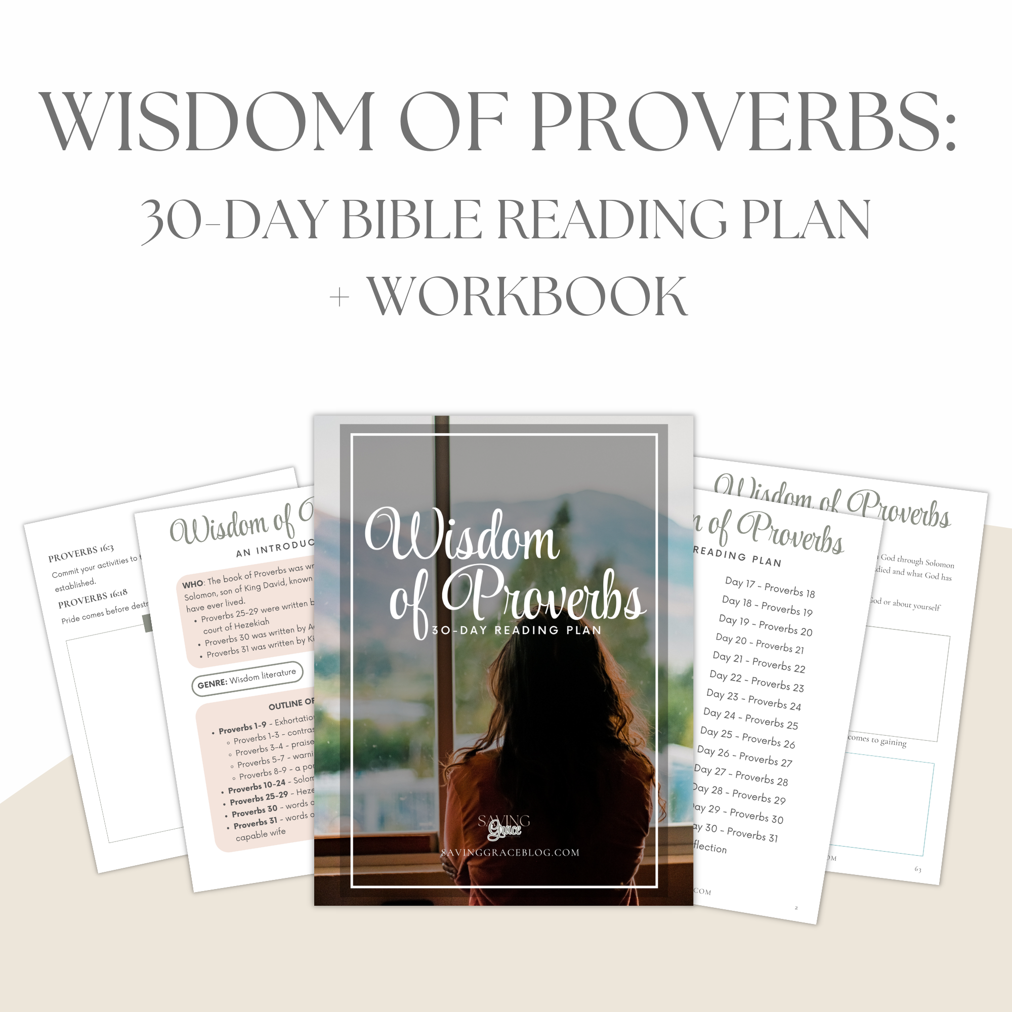 Wisdom of Proverbs 30-Day Bible Reading Plan + Workbook – Saving Grace ...