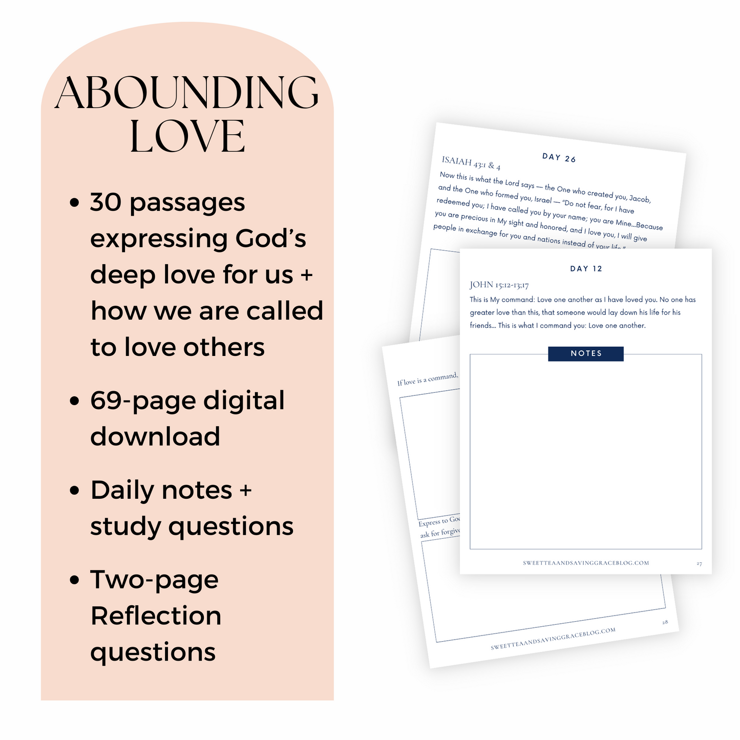 Abounding Love 30-Day Bible Reading Plan + Workbook
