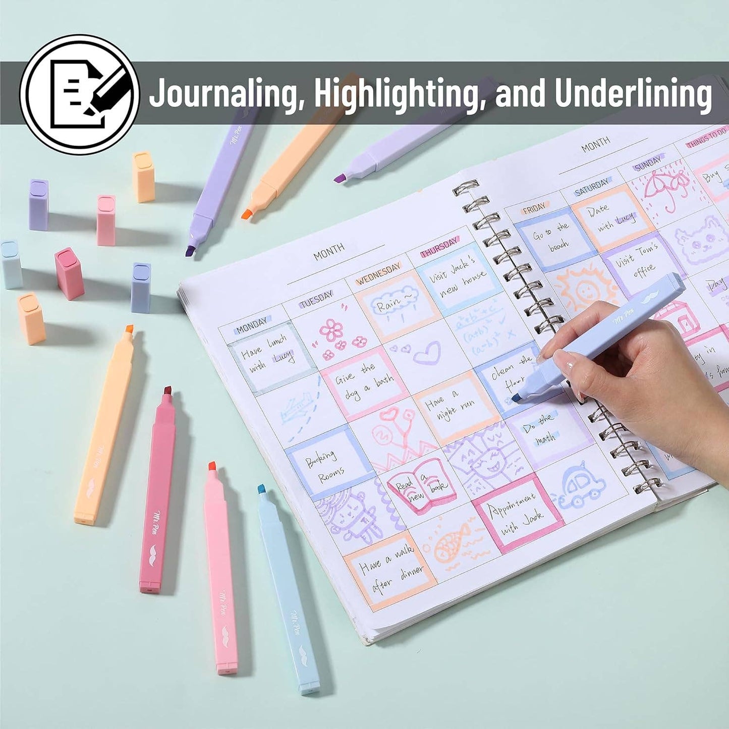 Mr. Pen Bright Highlighter Set