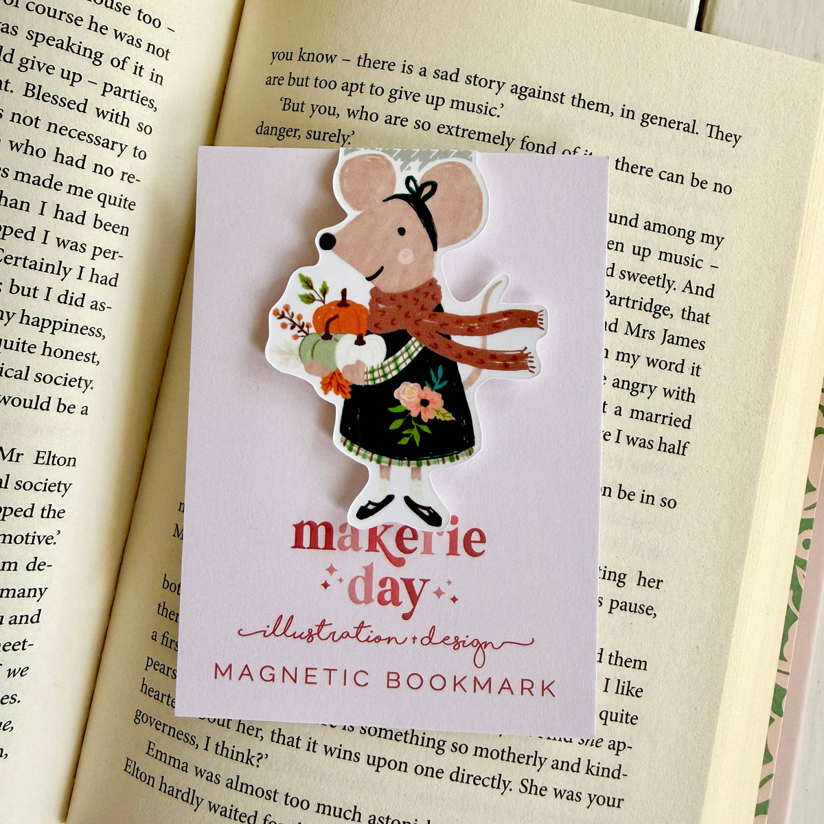 Woodland Mouse Magnetic Bookmark