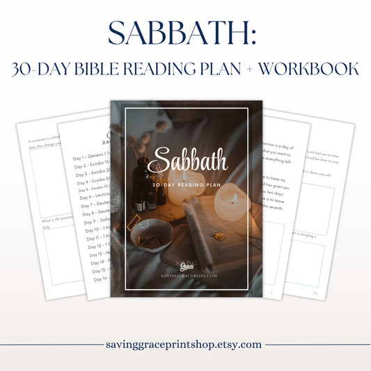Sabbath 30-Day Bible Reading Plan + Workbook