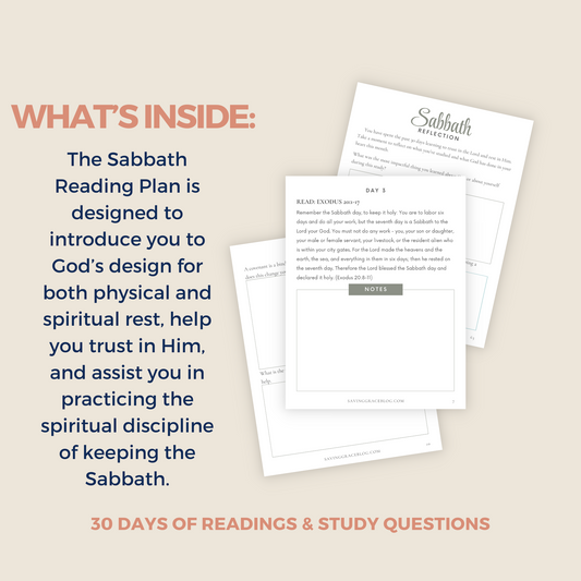 Sabbath 30-Day Bible Reading Plan + Workbook