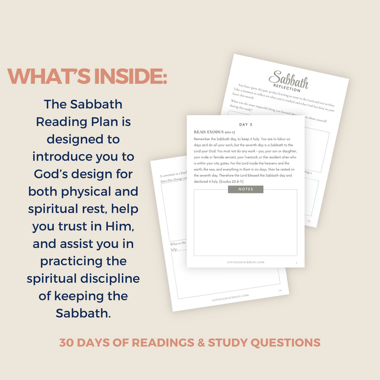 Sabbath 30-Day Bible Reading Plan + Workbook