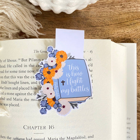 This Is How I Fight My Battles Christian Bookmark