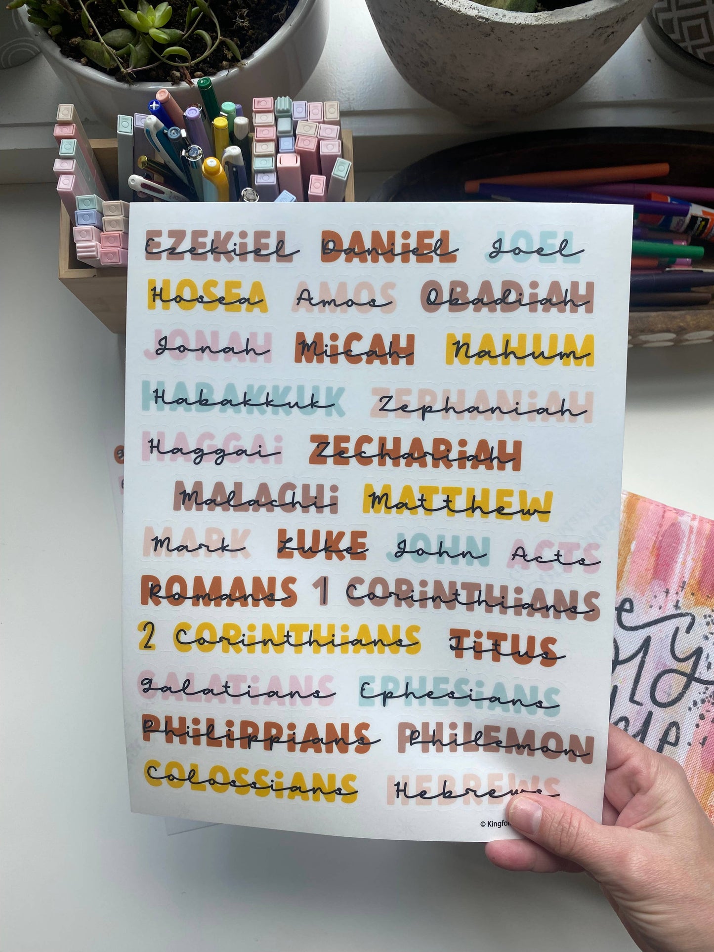 BOHO Books of the Bible Header Sticker Labels