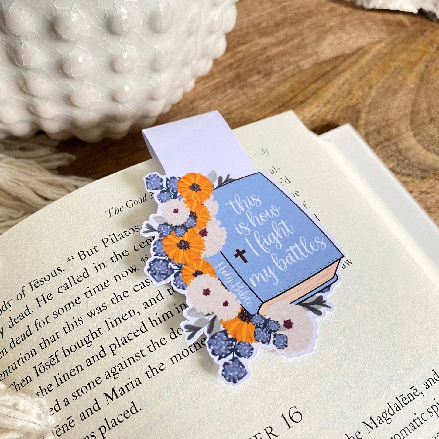 This Is How I Fight My Battles Christian Bookmark