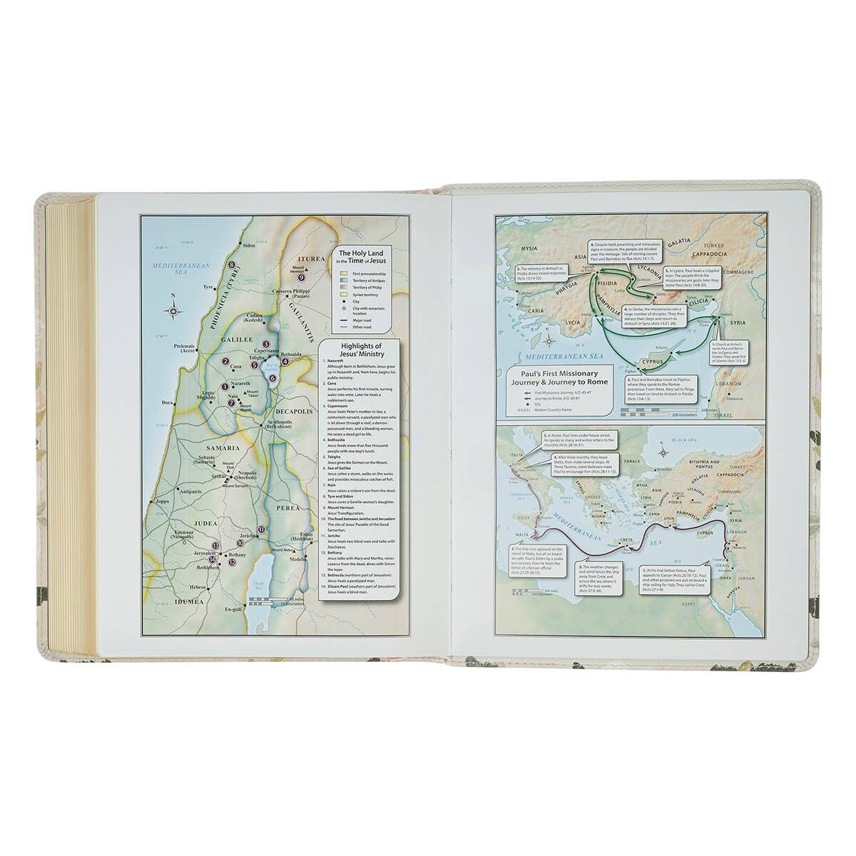 KJV Note-taking Bible Faux Leather Floral
