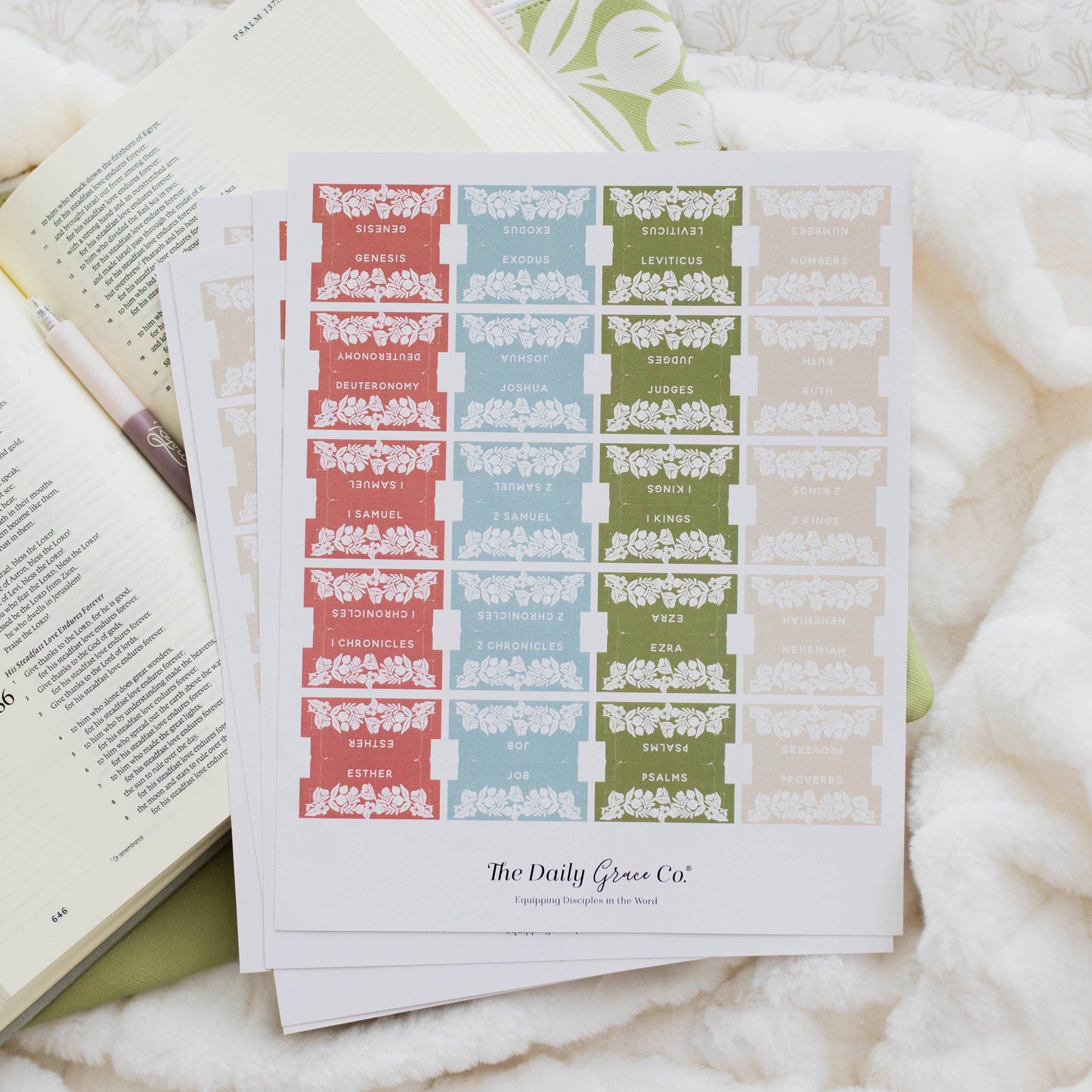 White Laurel Bible Tabs