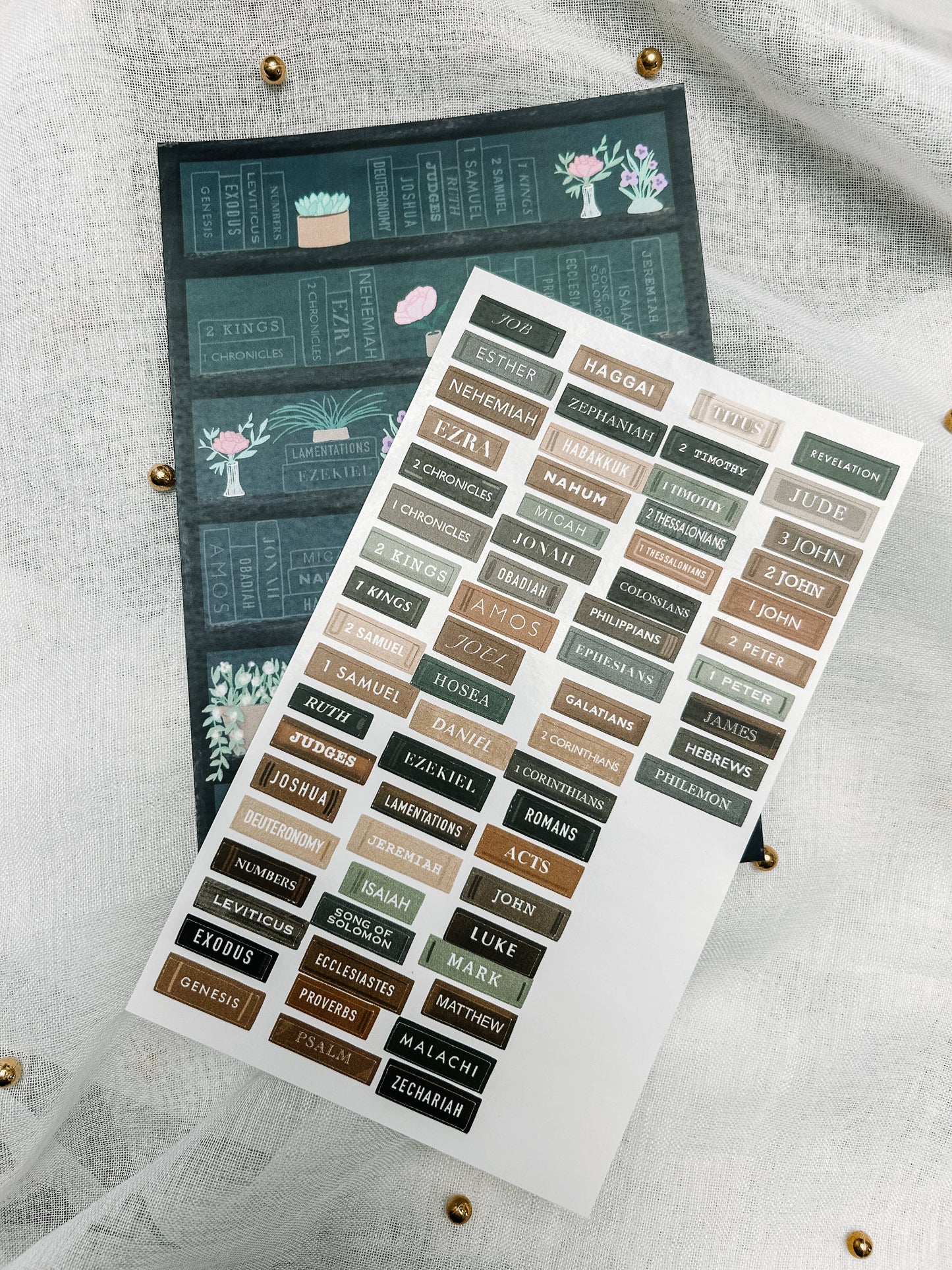 Evergreen Bible Reading Progress Tracker Sticker Set