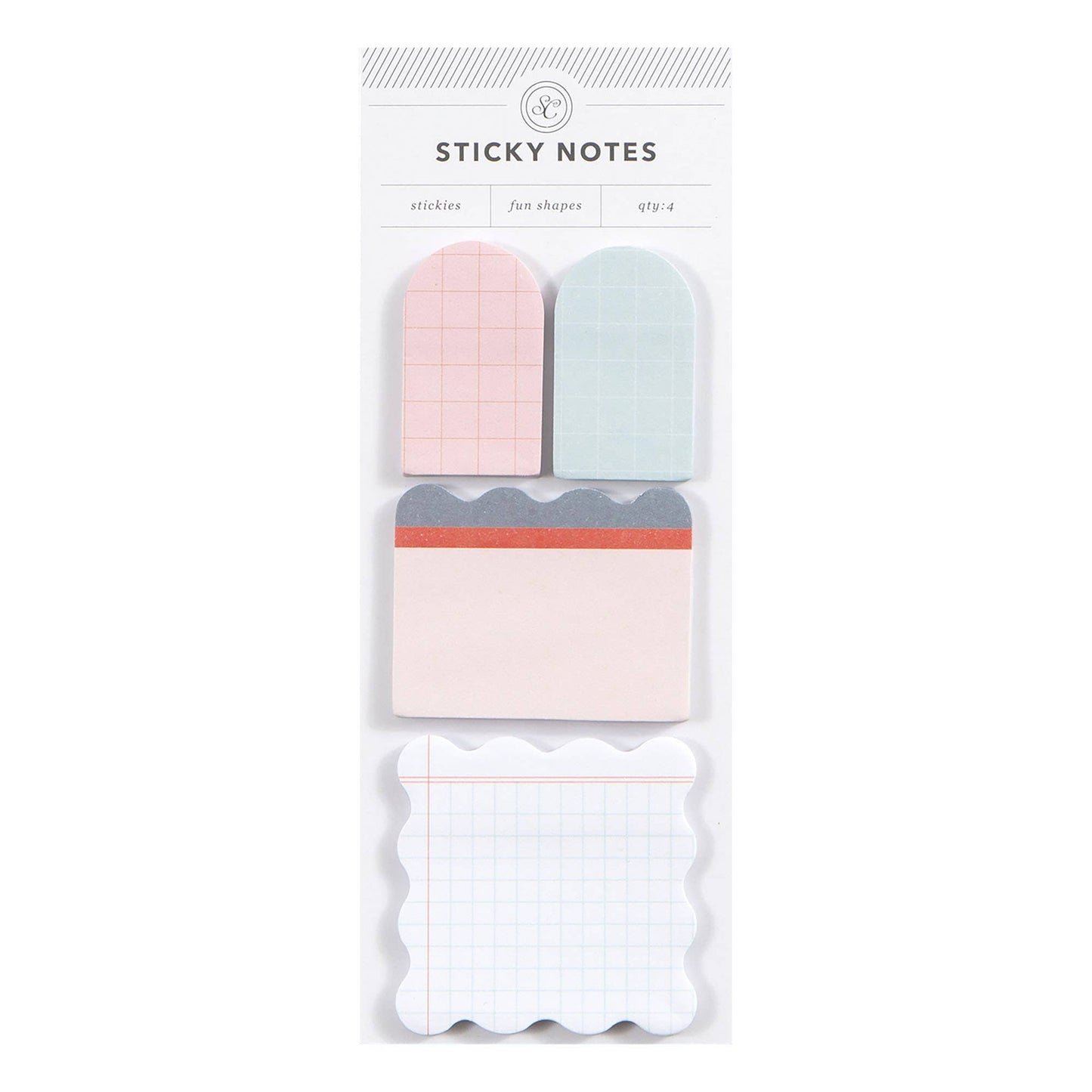 Pink Ledger Sticky Notes Set