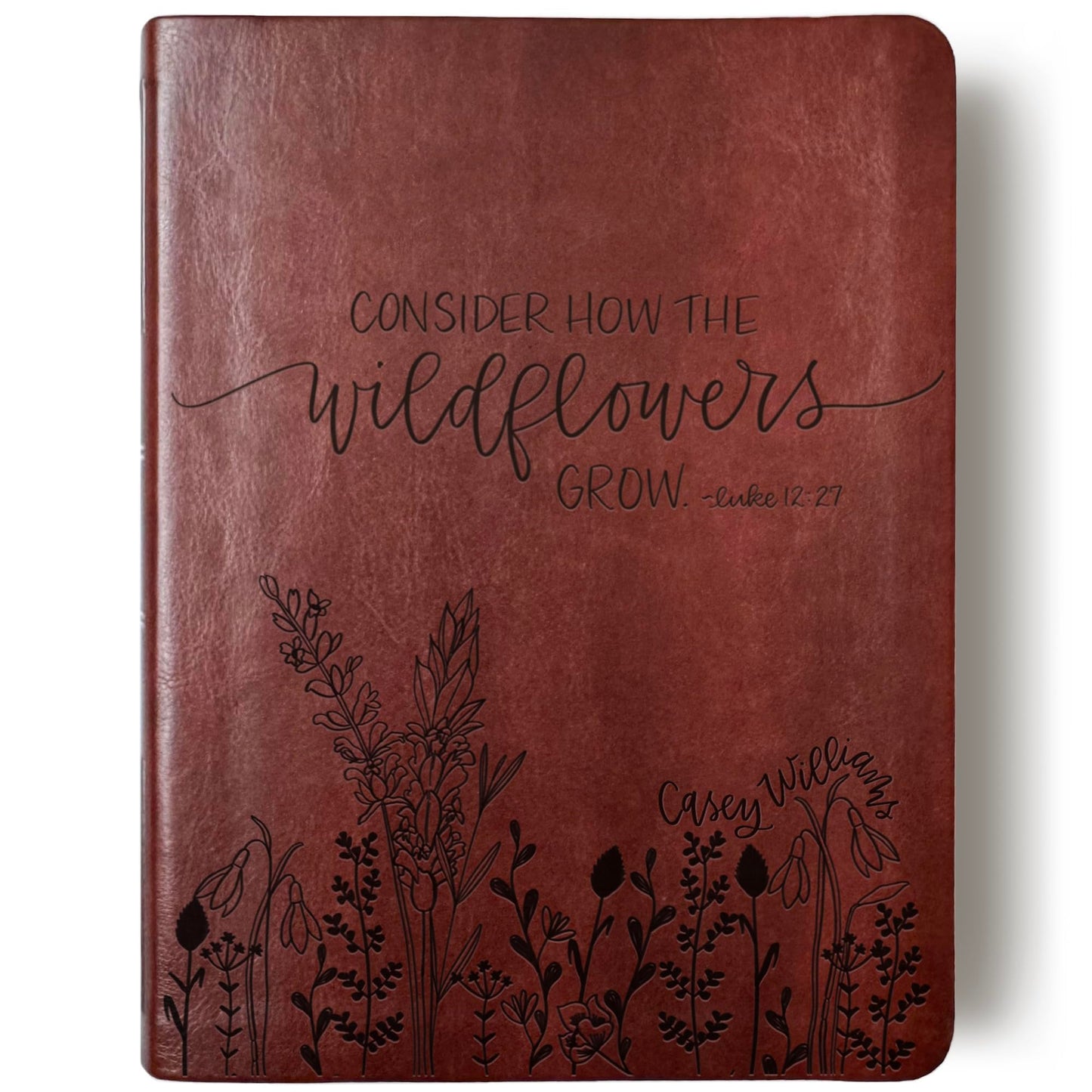 NLT Journaling Bible - Brown - Wildflowers - Personalized