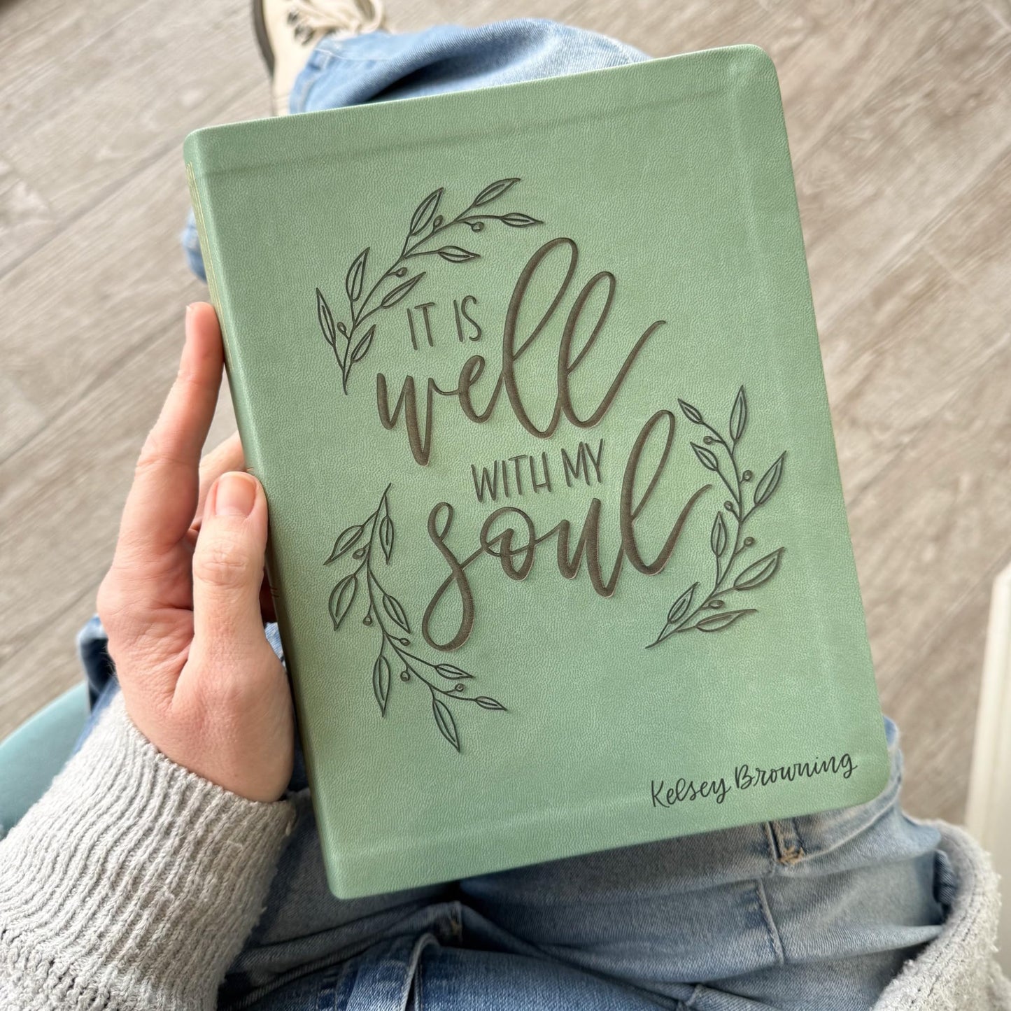 NLT Journaling Bible - Green - It is Well With My Soul - Personalized
