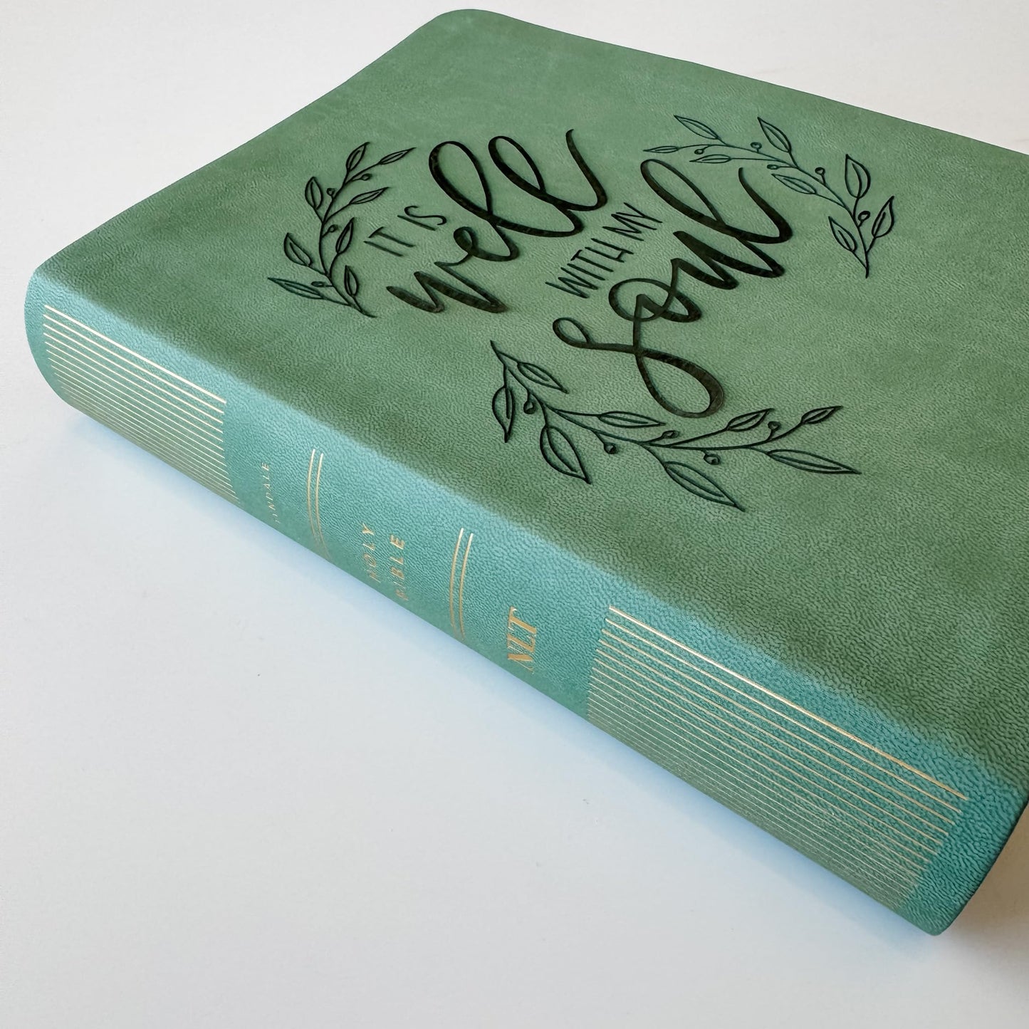 NLT Journaling Bible - Green - It is Well With My Soul - Personalized