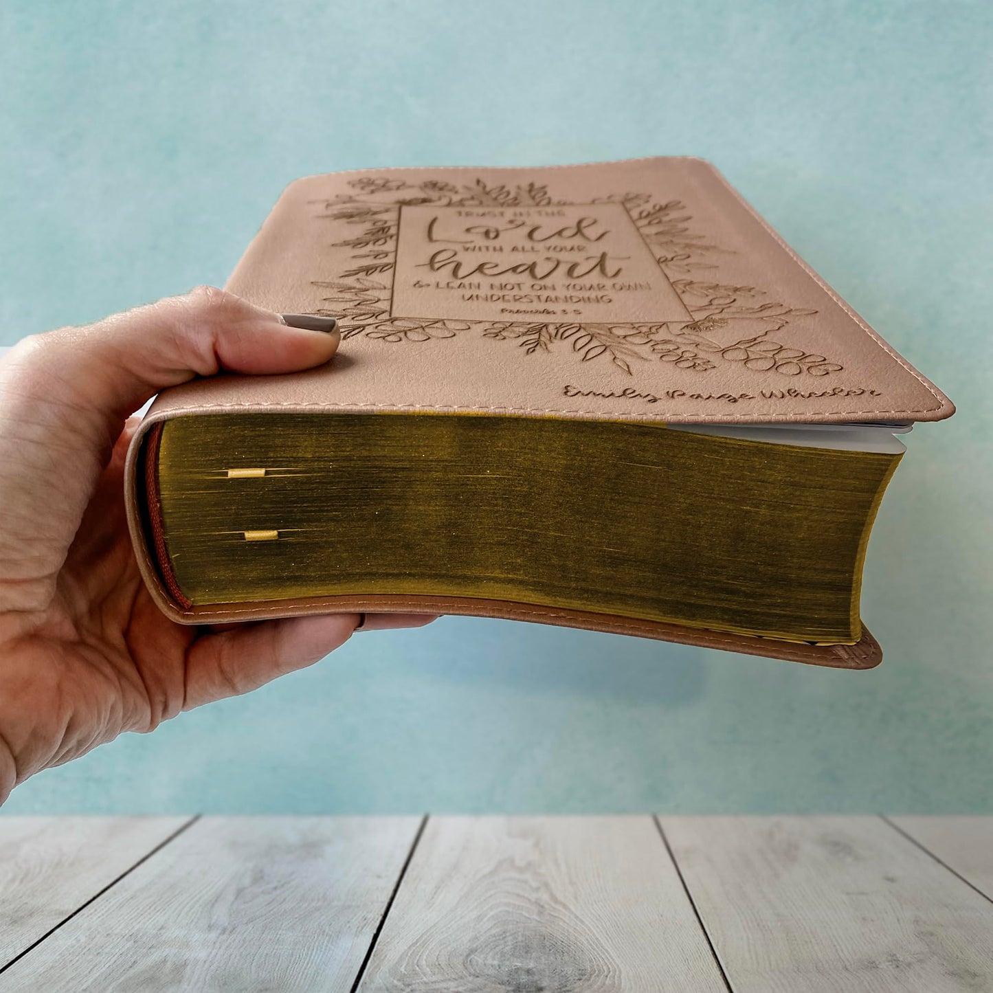 CSB She Reads Truth Bible - Rose Gold - Trust in the Lord - Add Your Name
