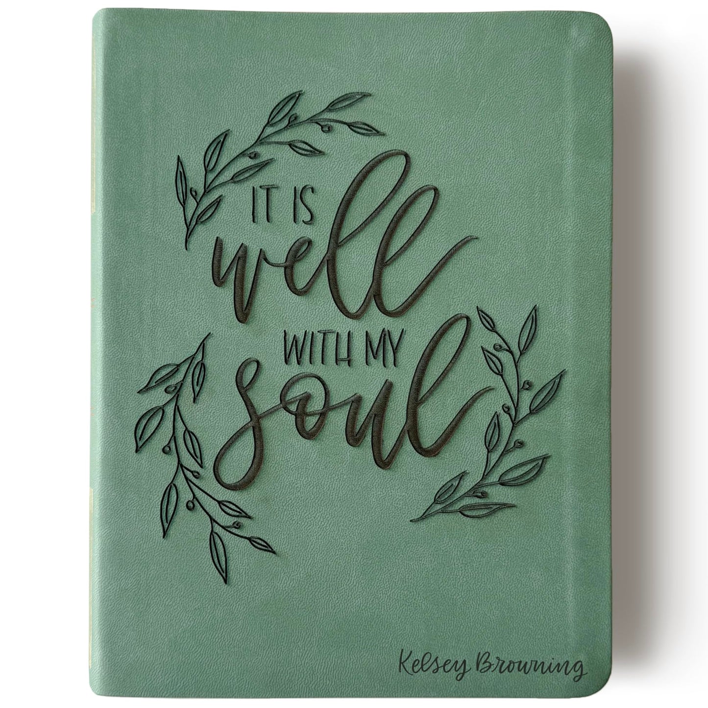 NLT Journaling Bible - Green - It is Well With My Soul - Personalized