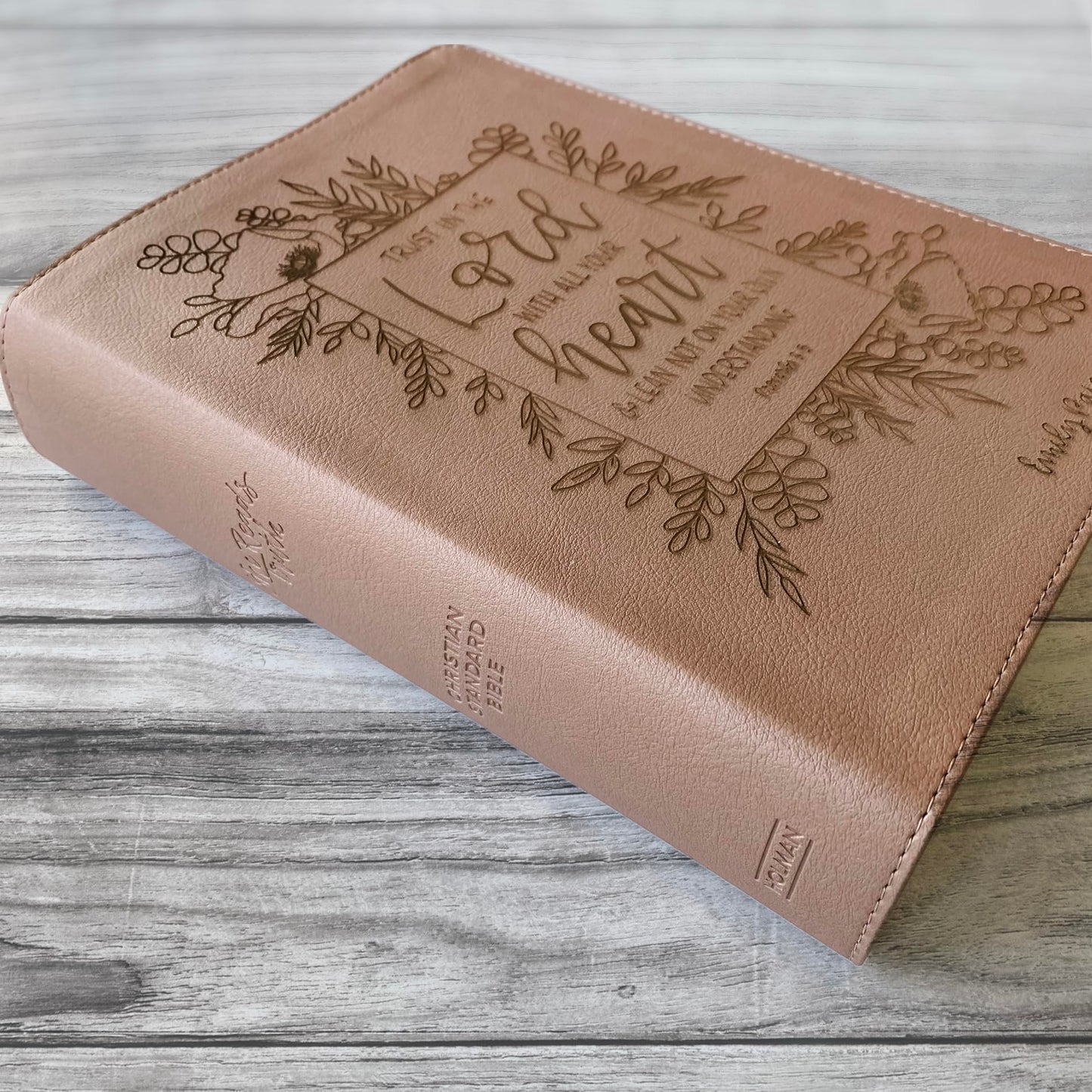 CSB She Reads Truth Bible - Rose Gold - Trust in the Lord - Add Your Name