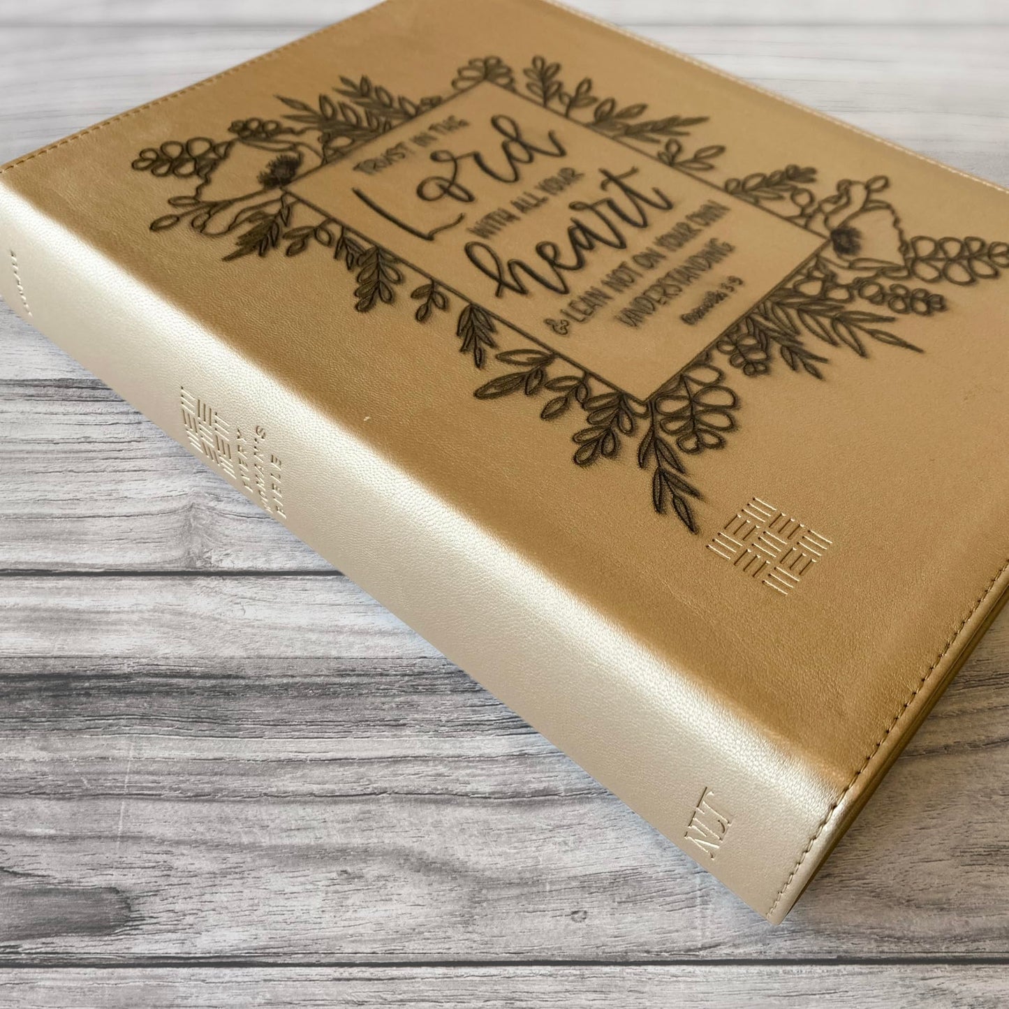 NLT Every Woman's Bible - Gold - Trust in the Lord - Personalized