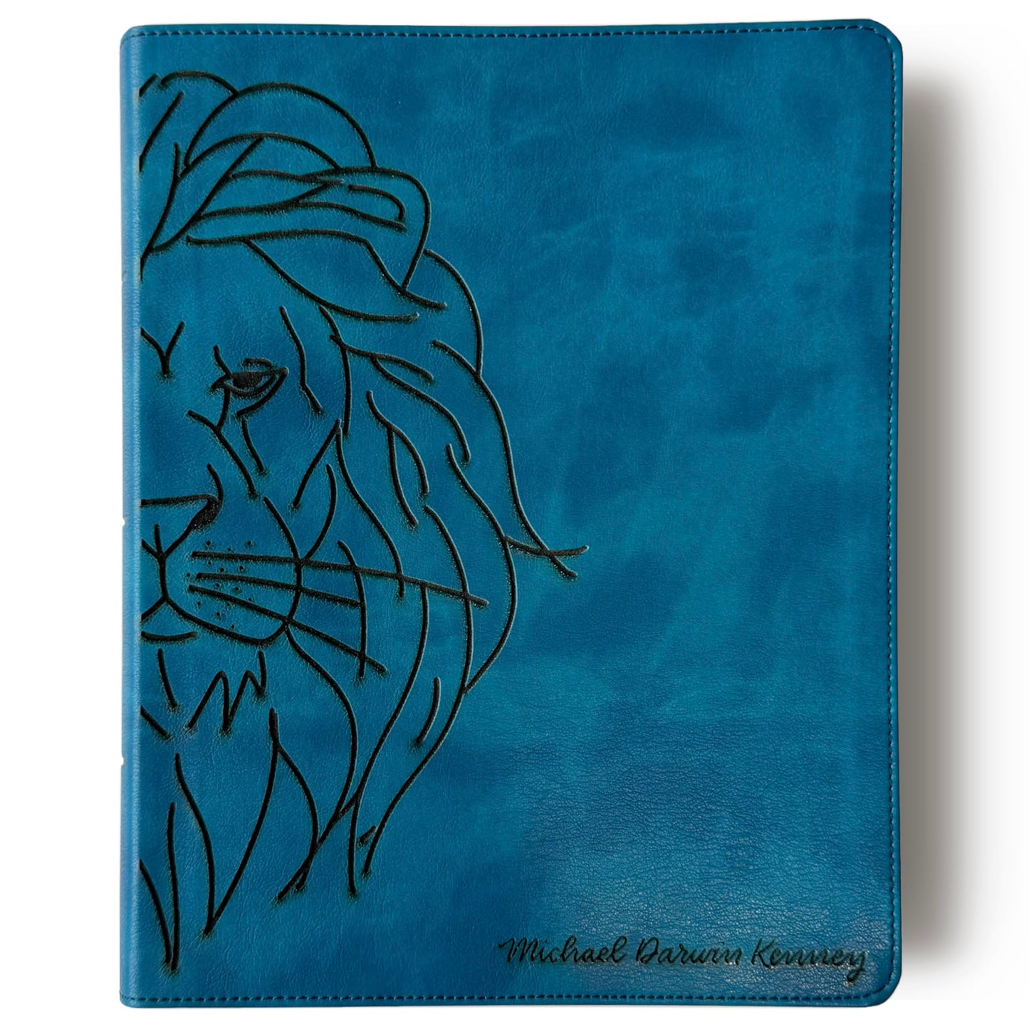 CSB Journaling Bible - Sea Blue - Lion Head