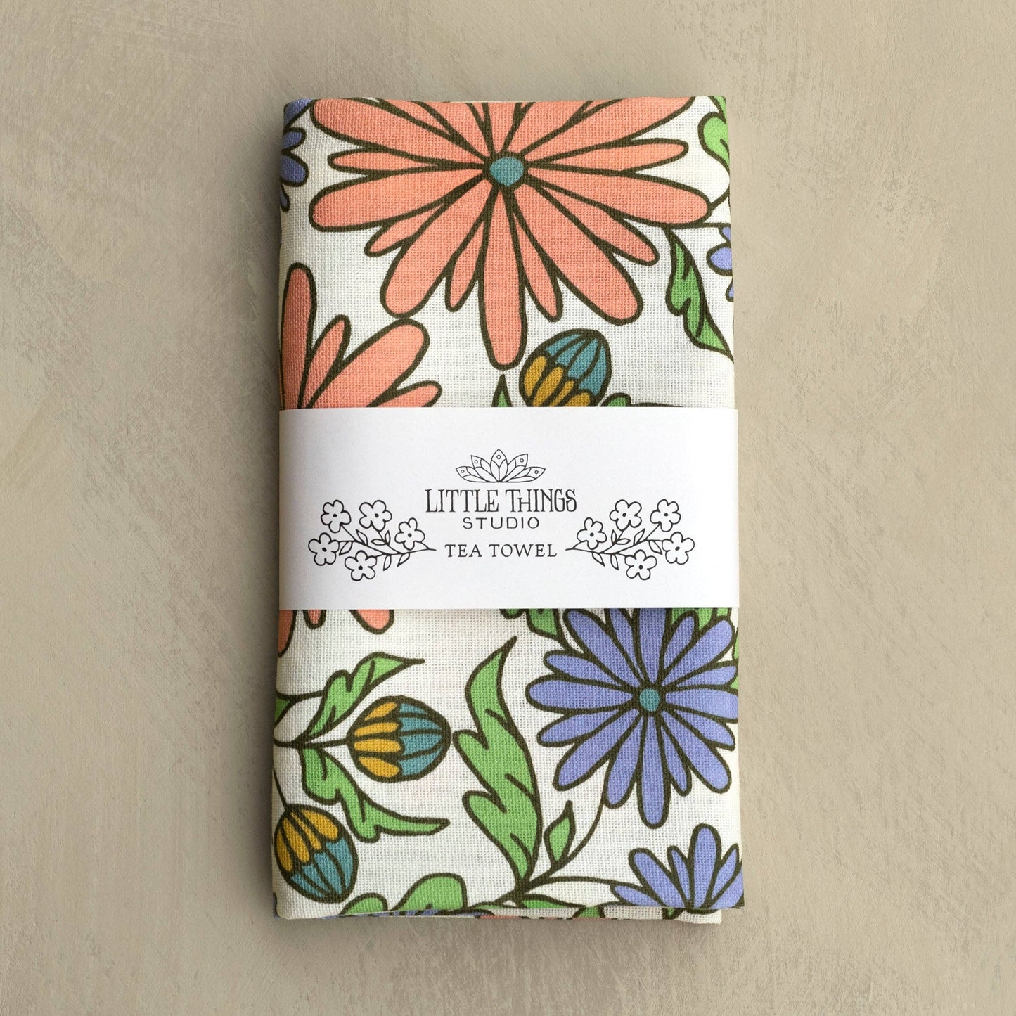 The Blessing Scripture Tea Towel - Full Color NIV - Wild Flower