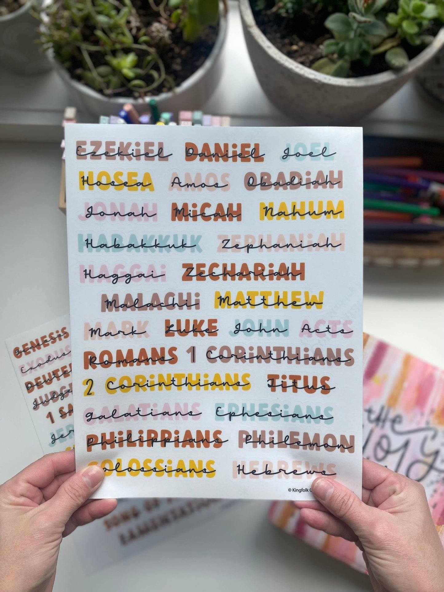 BOHO Books of the Bible Header Sticker Labels