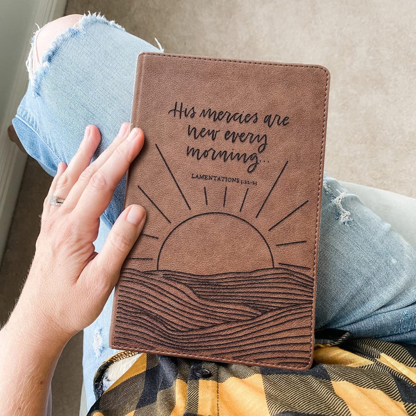 KJV Large Print Bible - His Mercies are New Every Morning - Personalized