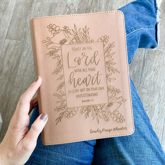CSB She Reads Truth Bible - Rose Gold - Trust in the Lord - Add Your Name