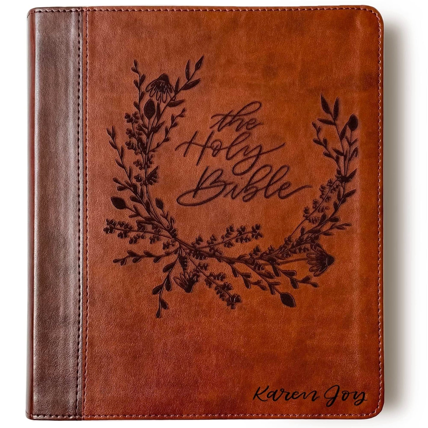 ESV Journaling Study Bible - Holy Bible Wreath - Personalized